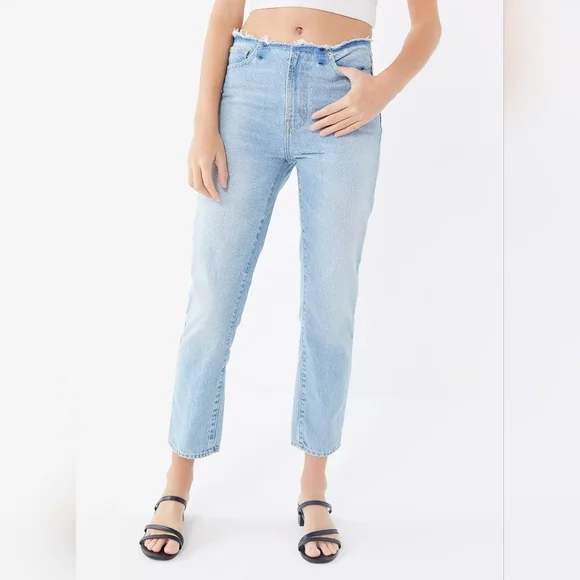 Urban Outfitters Jeans New Uo Bdg Light Wash Frayed Waist High